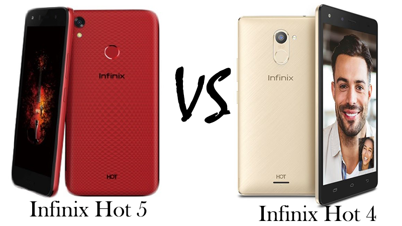 Infinix Hot 4 VS Infinix Hot 5 specifications differences